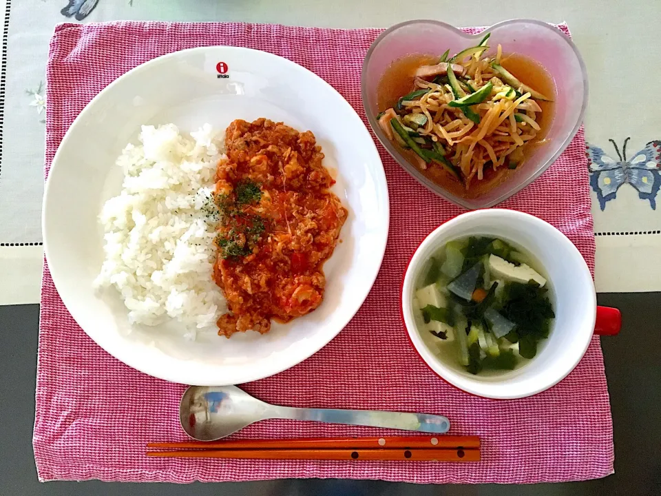 豚挽肉とトマトのチーズ炒めご飯|みよさん