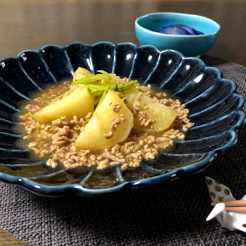 (marusan香りつづくとろける味噌)
トロッとかぶのそぼろ味噌煮|AKUBI*:ஐ(●˘͈ ᵕ˘͈)さん