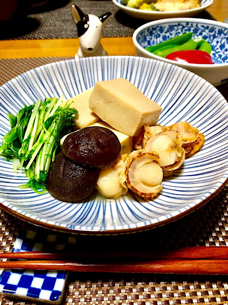 高野豆腐とベビー帆立の煮物|くっきいママさん