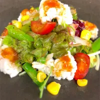 ちょっと早めの鱧と夏野菜サラダ|kanetukuさん