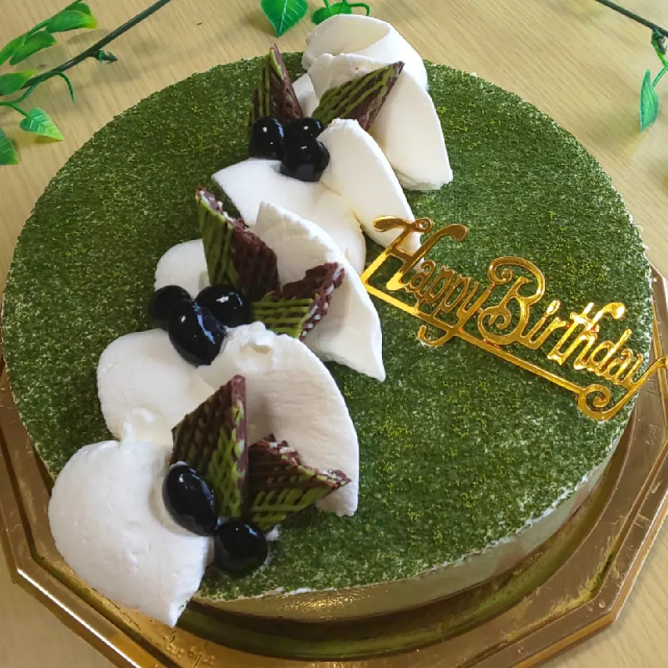 抹茶ムースケーキでHAPPY BIRTHDAY|katsunさん