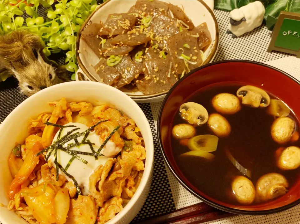 豚キムチ丼 温玉のせ|Wabiさん