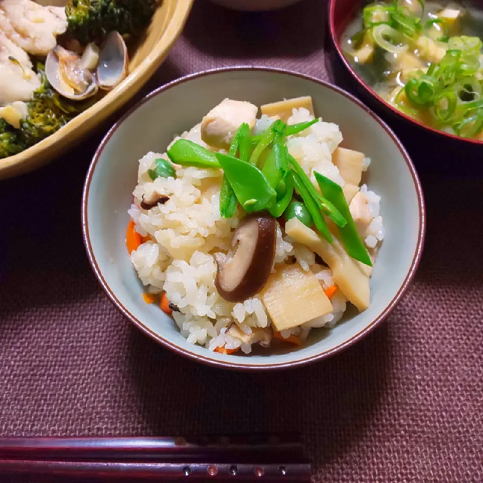 まるちゃんの竹筍鶏飯(ホニャホニャホニャララ)😂|真希さん