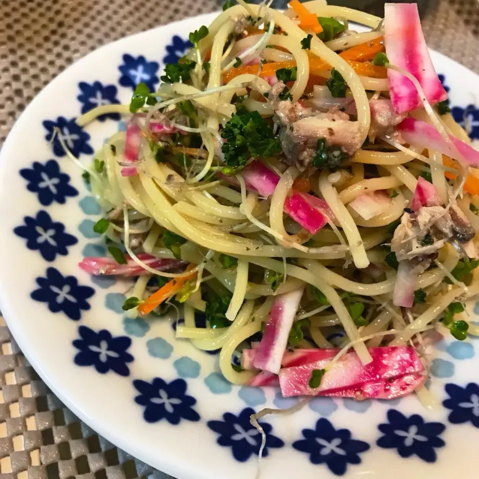 鯖缶とビーツの冷製パスタ🍝|HALさん