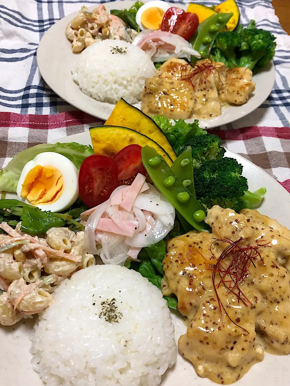 Snapdishの料理写真:鶏胸肉のマスタードマヨ和え|く る みさん