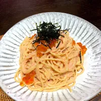 Snapdishの料理写真:明太子クリームパスタ⑅◡̈*|natsuさん