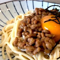 最もシンプルな納豆パスタ✨ 火を使わず味付けは2つだけ👍🏻