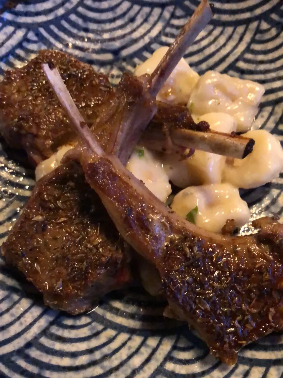 Snapdishの料理写真:Lamb chops and gnocchi|Chris Shannonさん