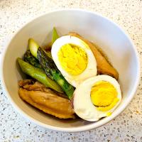 手羽中とゆで卵のソース煮