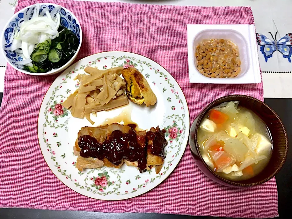 Snapdishの料理写真:サワーオニオン照り焼きチキンのご飯|みよさん