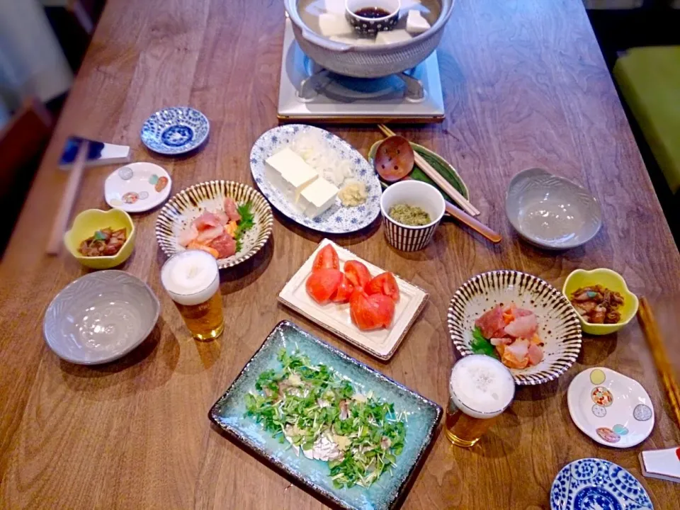 湯豆腐のある食卓|古尾谷りかこさん