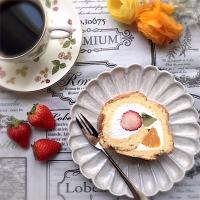 ビスキュイロールケーキ💕カットＶｅｒ． #夜な夜なスイーツ🌃🌙*ﾟ