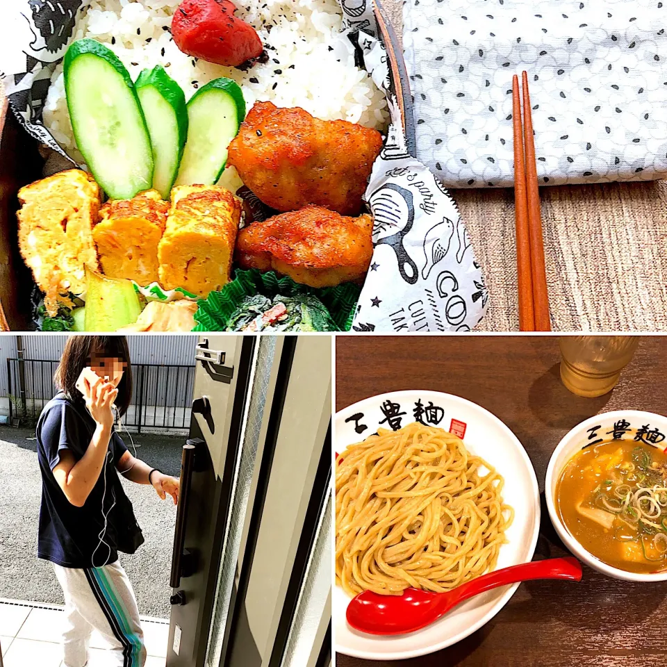 Snapdishの料理写真:俺様弁当と長女とつけ麺|Rie Naganoさん