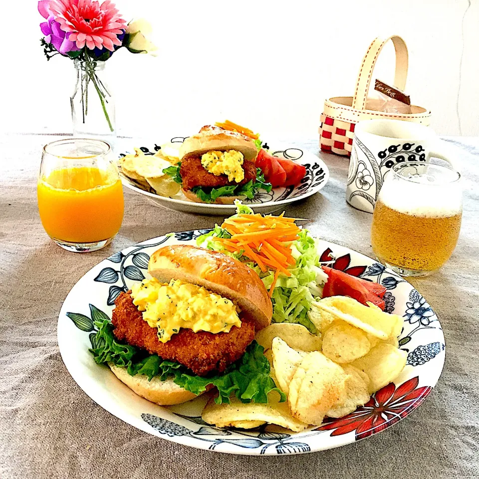 フィッシュバーガー #おうちごはん  #昼ごはん  #おうちカフェ|ゆかりさん