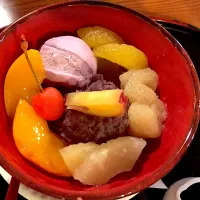 Snapdishの料理写真:芋クリームあんみつ|ぱぷさん