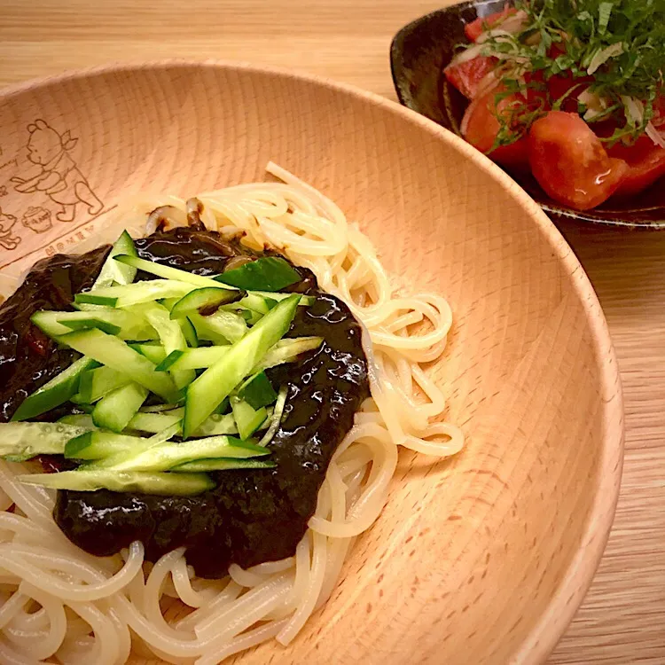 きょうの夜ごはん#チャヂャン麺#手抜きごはん#GW最終日疲労MAX#ひとりごはん#まだまだ麺にハマり中|ゆかｕさん