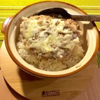 Snapdishの料理写真:芝士梅菜肉餅飯 Cheese Pork Patty with preserved mustard|uno hooさん