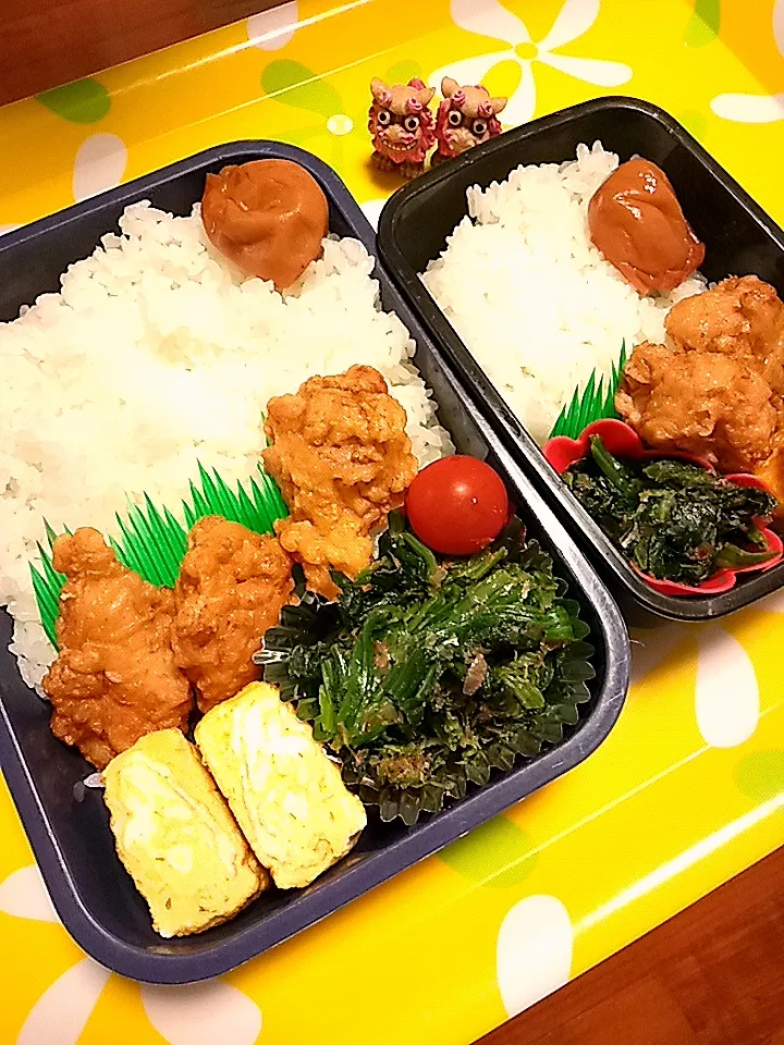 夫の弁当、娘の弁当|みどりさん