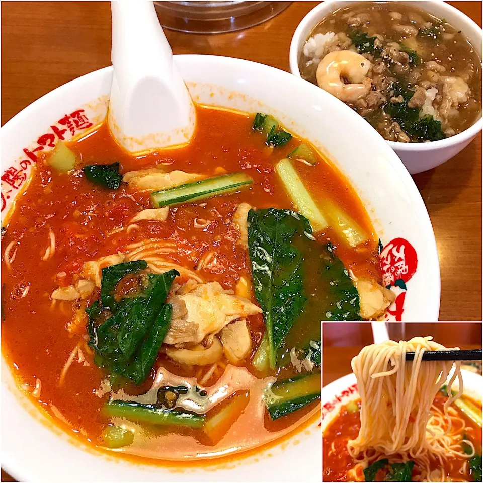 太陽のラーメン＋和風あんかけご飯@太陽のトマト麺(御茶ノ水)|塩豚骨さん