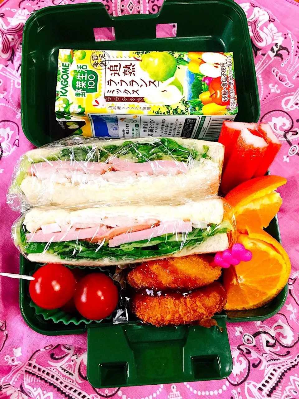 #お弁当 #サンドイッチ弁当 #自分弁当  #ささっと食べられるお弁当 #簡単弁当|Blueberry🫐さん