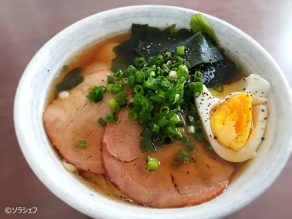 今日の昼ご飯は、醤油ラーメンだよ(*^^*)|ソラシェフさん