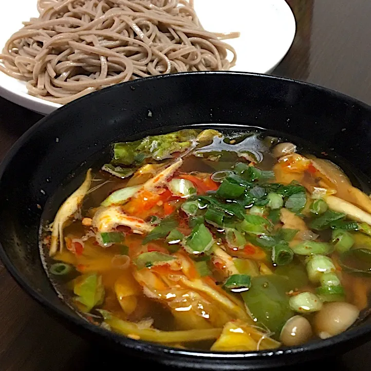 朝ごはん☀️☀️☀️断酒26日目
回鍋肉風つけ蕎麦 (　ﾟдﾟ)ﾝﾏｯ!|ぽんたさん