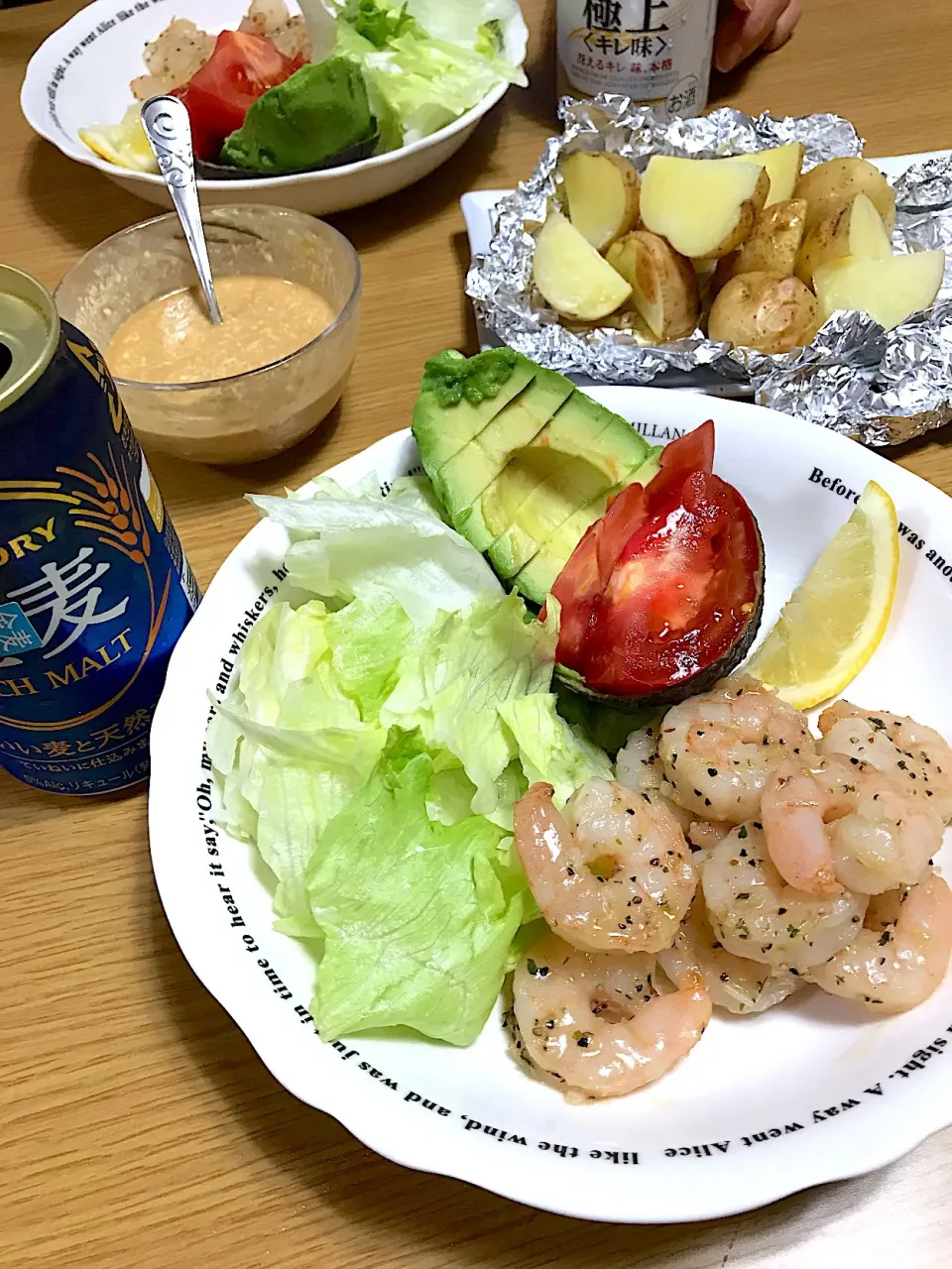 Snapdishの料理写真:酒飲み共働き新婚夫婦の夕飯|共働き営業ウーマンの酒飲みご飯さん