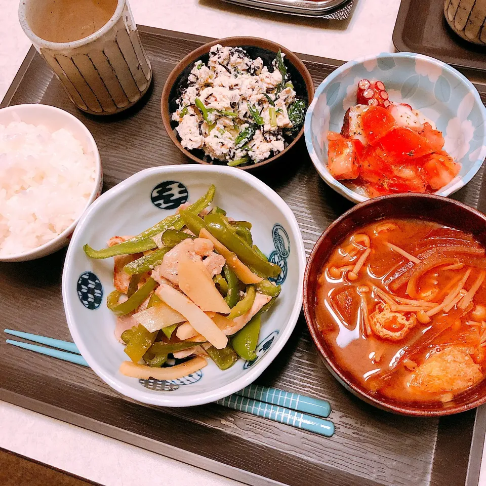 豚肉の塩麹漬けと野菜の炒め物定食|haruyokoさん