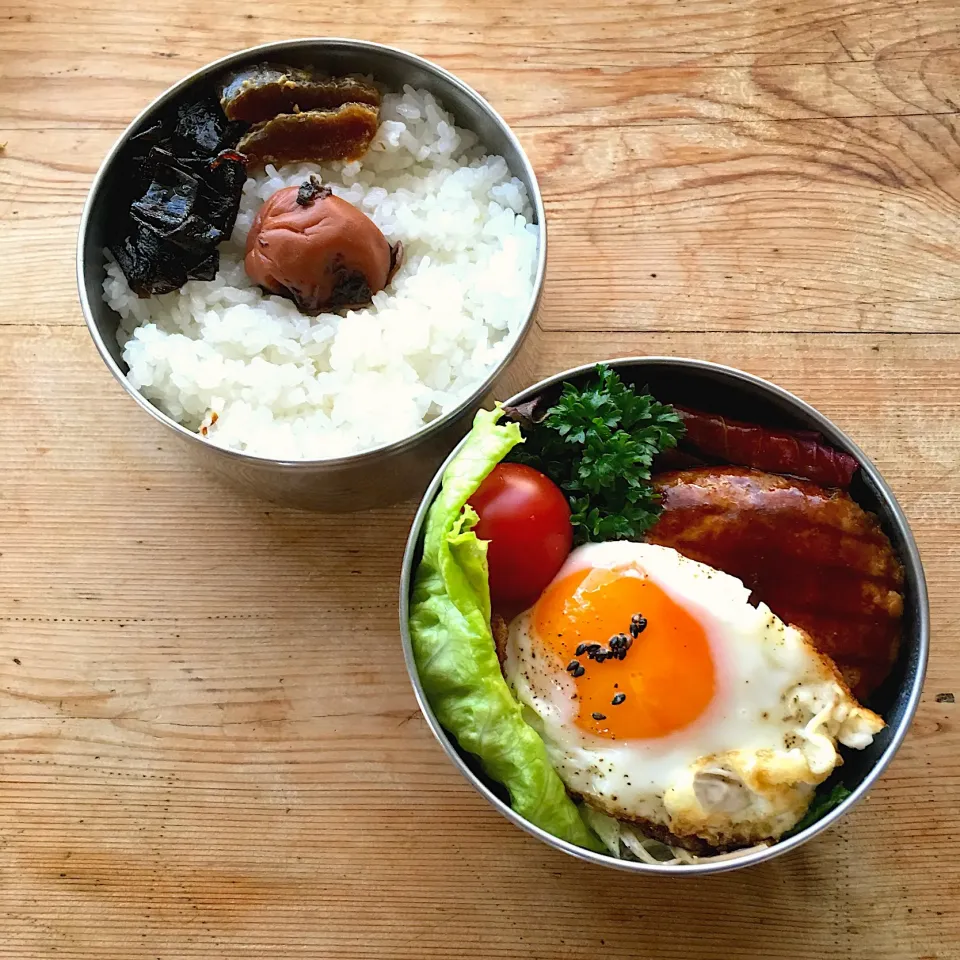 今日のお弁当‼︎ 8 May
 #お弁当  #弁当  #lunch  #お弁当の記録  #ハンバーグ弁当  #土鍋炊きごはん  #野菜たっぷり|Yoshinobu Nakagawaさん