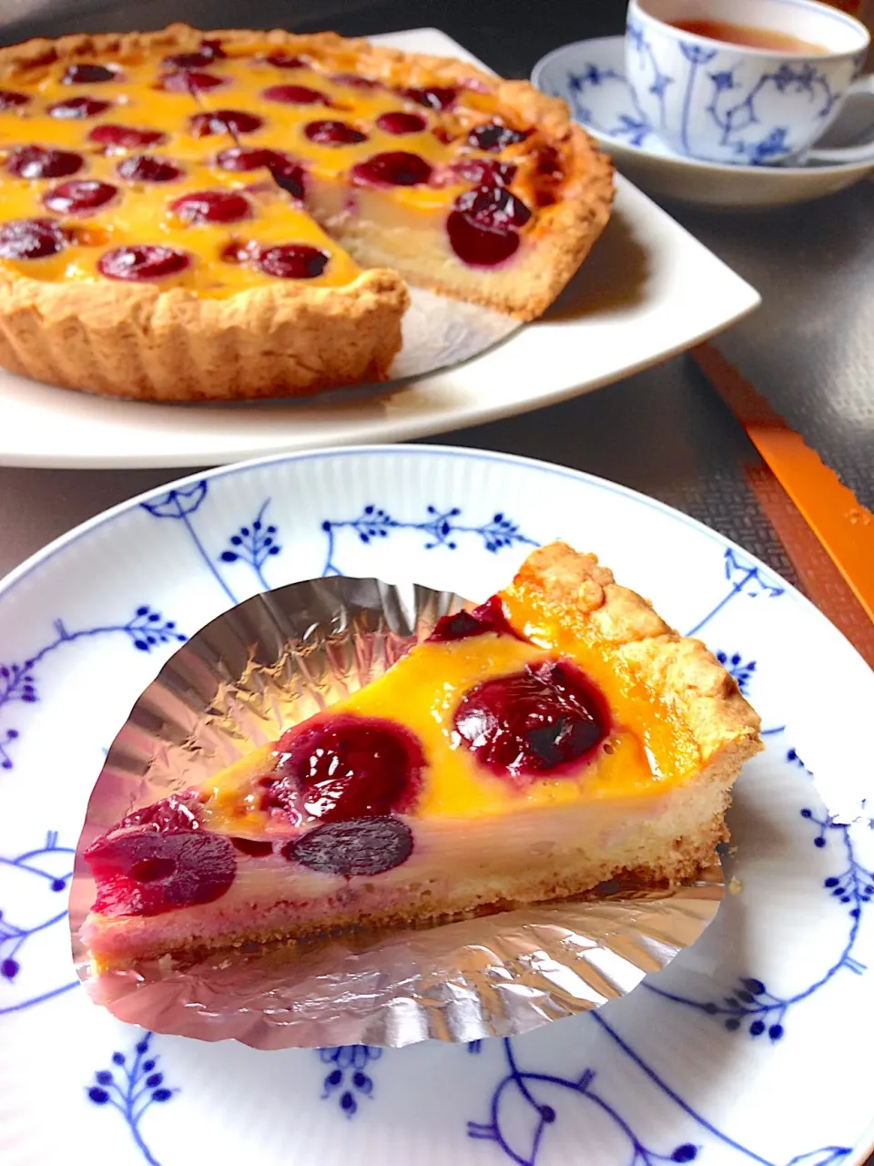 Snapdishの料理写真:#チェリータルト #Cherry  #ホットケーキミックス 
 #簡単レシピ #タルト|Blueberry🫐さん