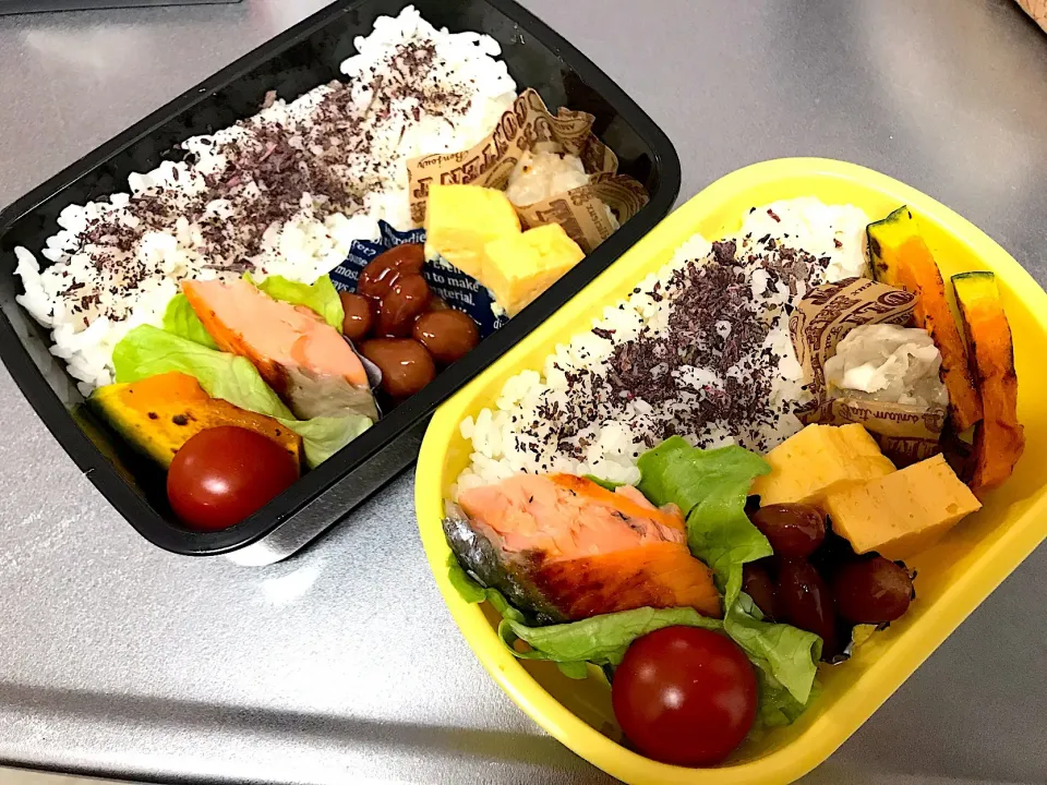 息子弁当(♡)#ついでに自分の弁当(♡)|ゅぃさん