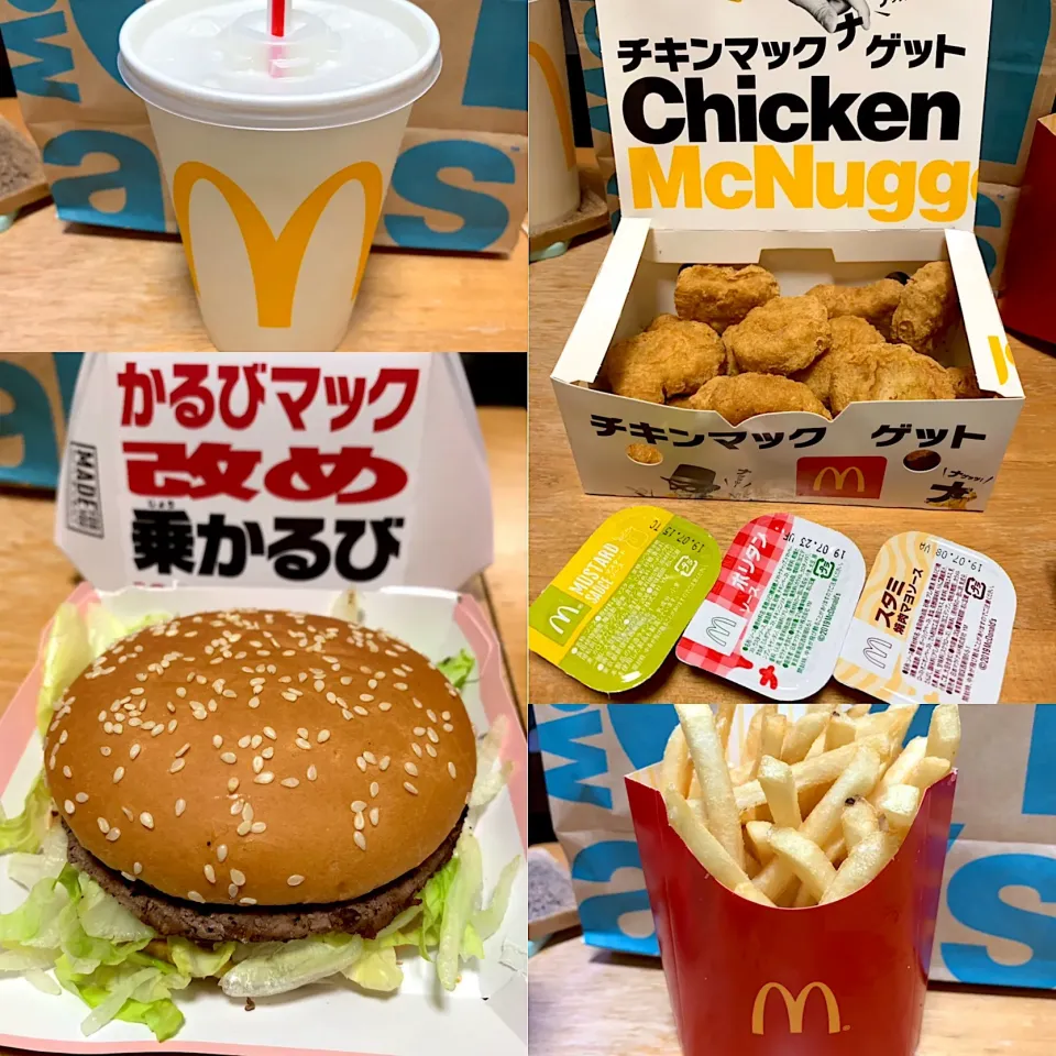 カルビ改め乗カルビマック🍔
15ピース チキンマック ナ ゲット❗️
スタミナヤキニクマヨ、ナポリタン、マスタード
ポテト🍟スプライト🥤|るみおんさん