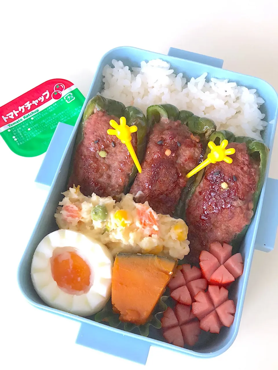 ピーマンの肉詰め弁当♪|ikumonさん