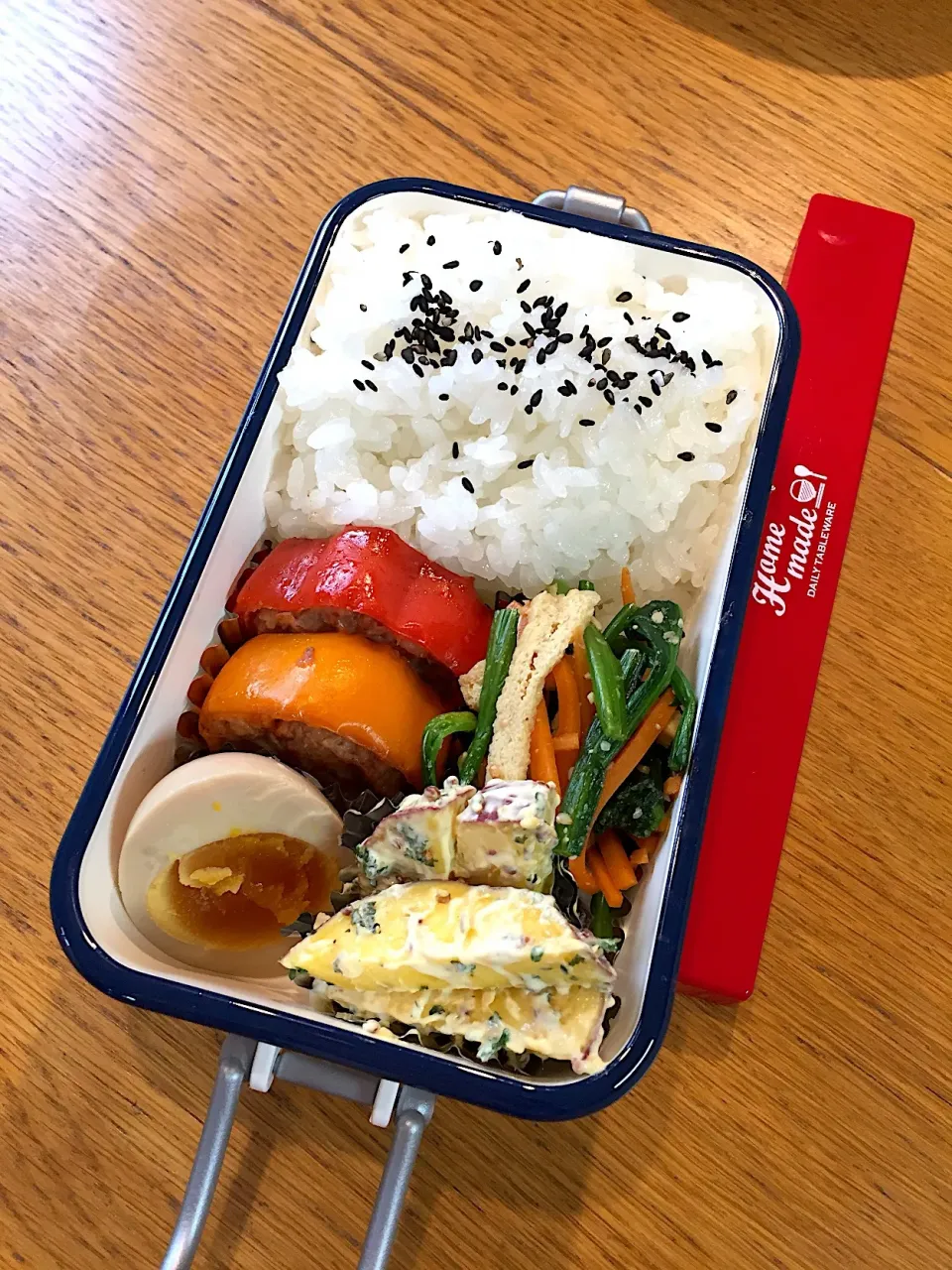 JK弁当  カラーピマンの肉詰め|まつださんさん