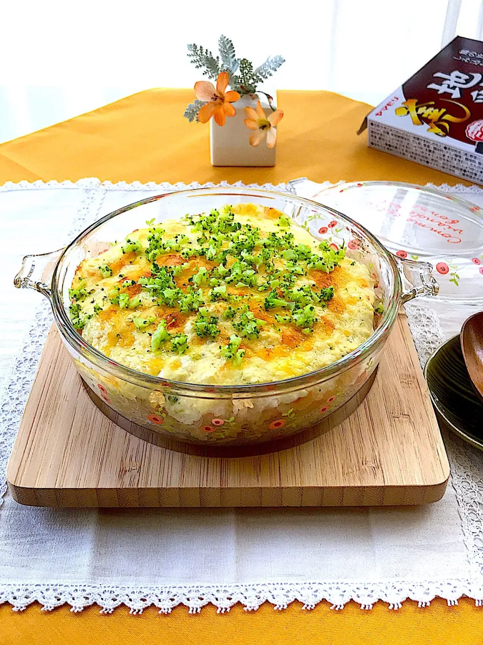 Snapdishの料理写真:地鶏釜めしアレンジ〜ヘルシーな和風グラタン
＊豆腐ソース＊|サミカさん