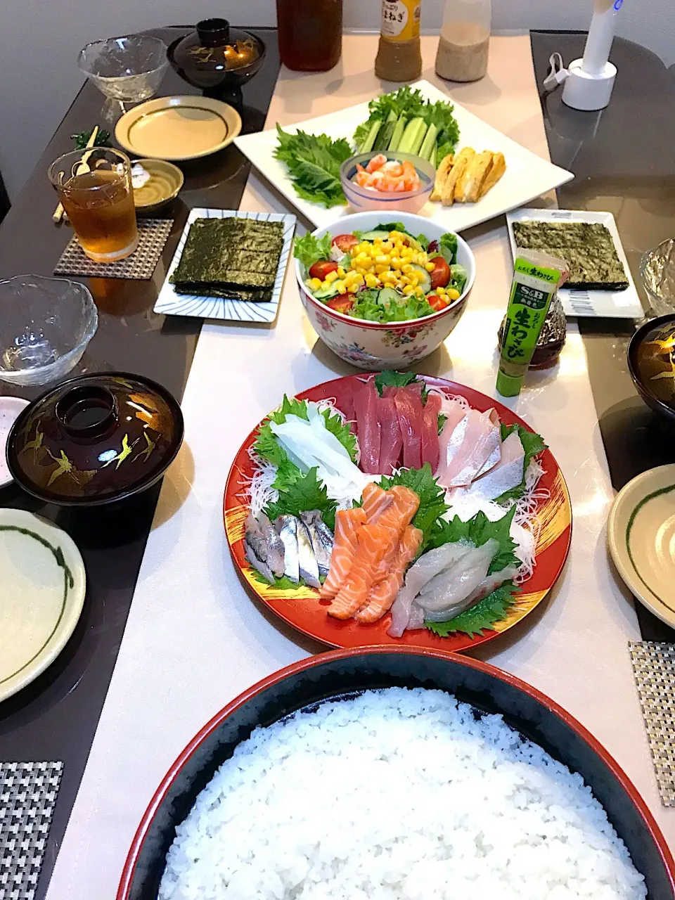 Snapdishの料理写真:#手巻き寿司|お豆さん