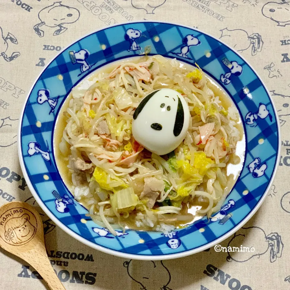 冷蔵庫にあるものであんかけご飯|namimoさん