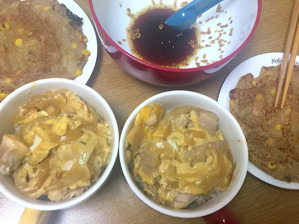 チヂミと親子丼|ふじもりさん