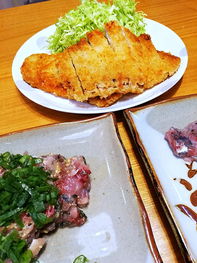 Snapdishの料理写真:鯵のなめろう&刺身
とんかつ|pigmegさん