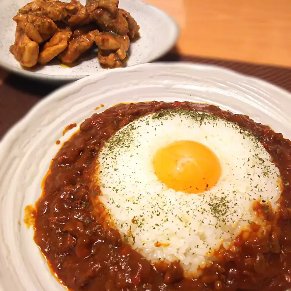 キーマカレーとタンドリーチキン|みるさん