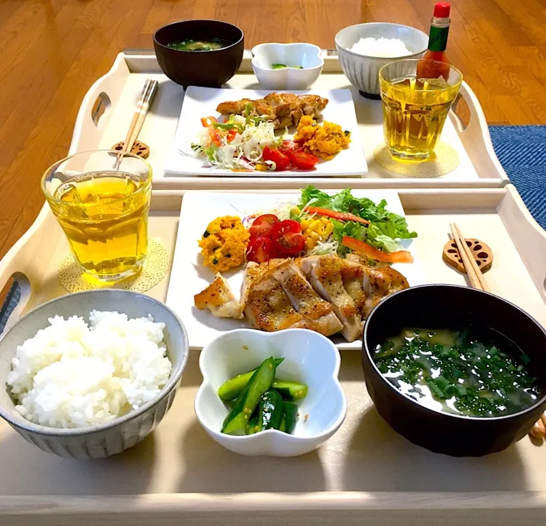 Snapdishの料理写真:日曜日は息子と晩ごはん🥰|sakuraさん