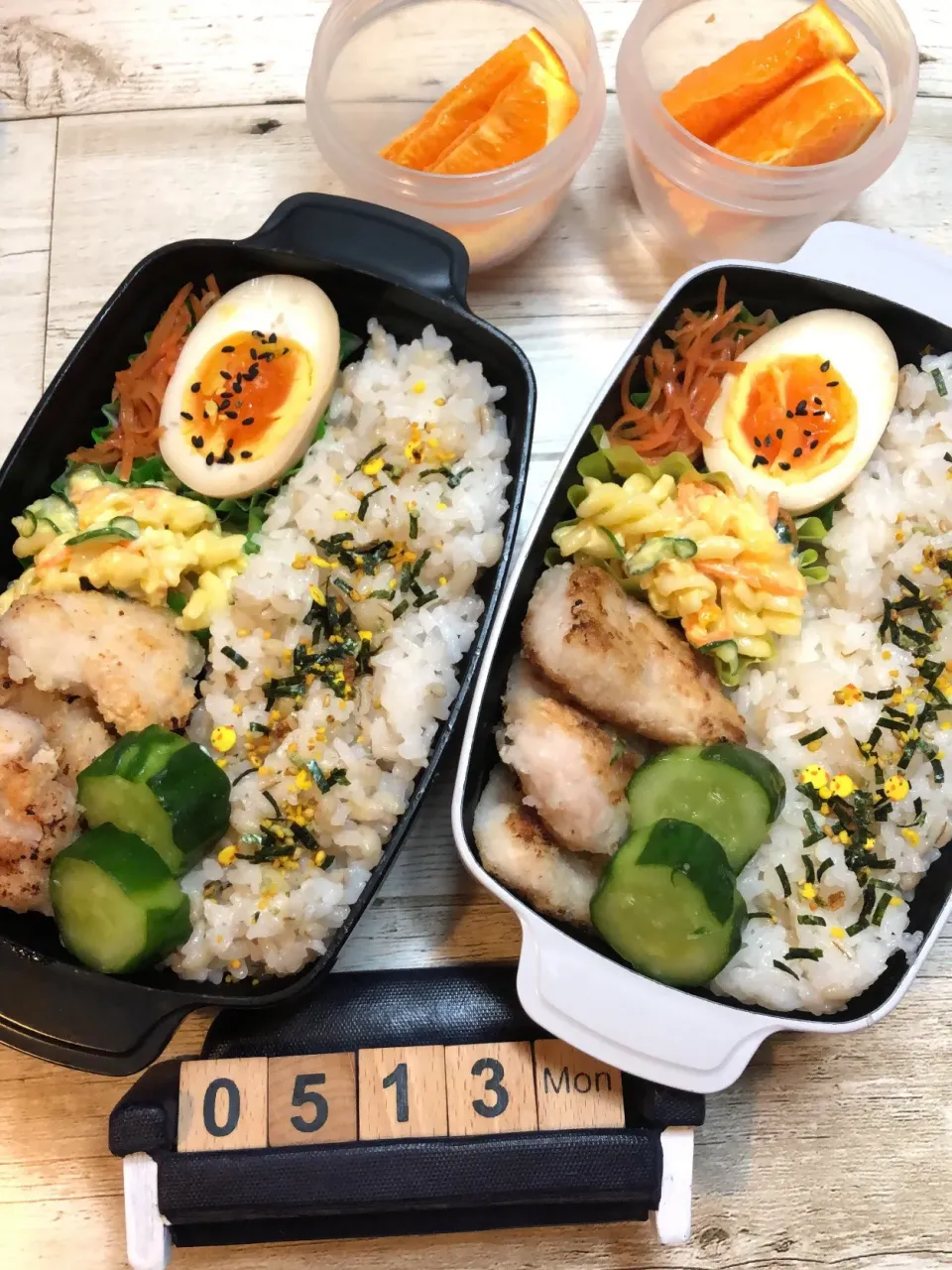 Snapdishの料理写真:塩麹漬けチキン弁当☆5/13 #高校生男子弁当  #中学生男子弁当|yu-co☆さん