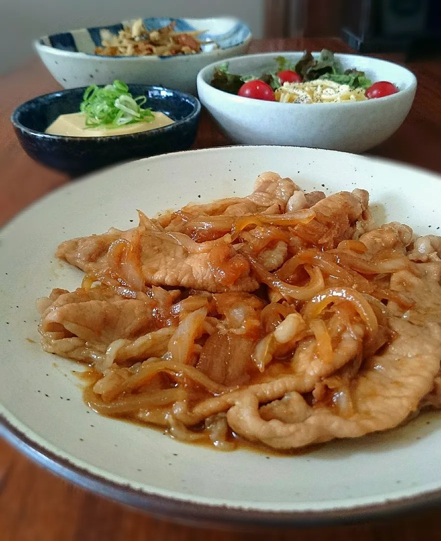 豚のしょうが焼き|まりおさん