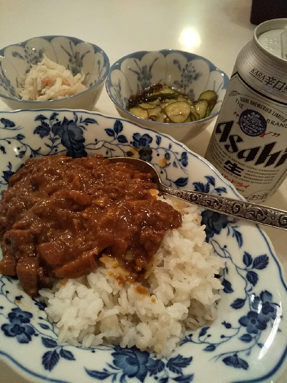 置き飯　筍キーマカレー　#スーパードライ|まきごろうさん