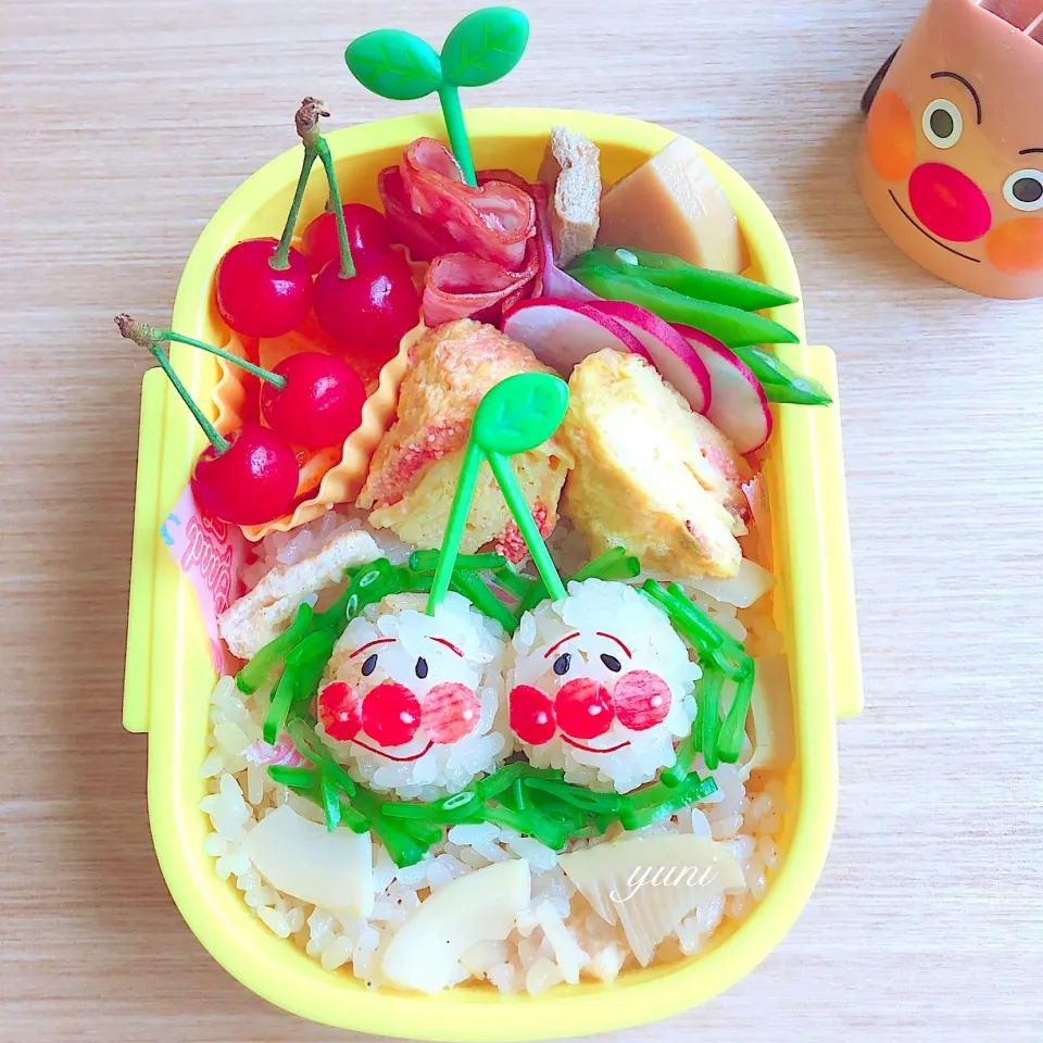 さくらんぼ🍒アンパンマン弁当|🌸yuni🌸さん