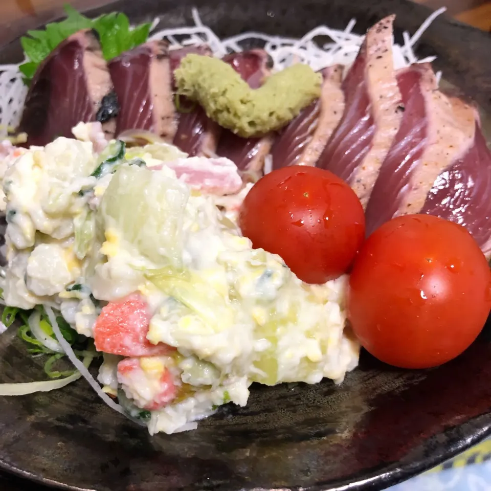 鰹のタタキが美味しいシーズン #刺身盛り|kazzz3さん