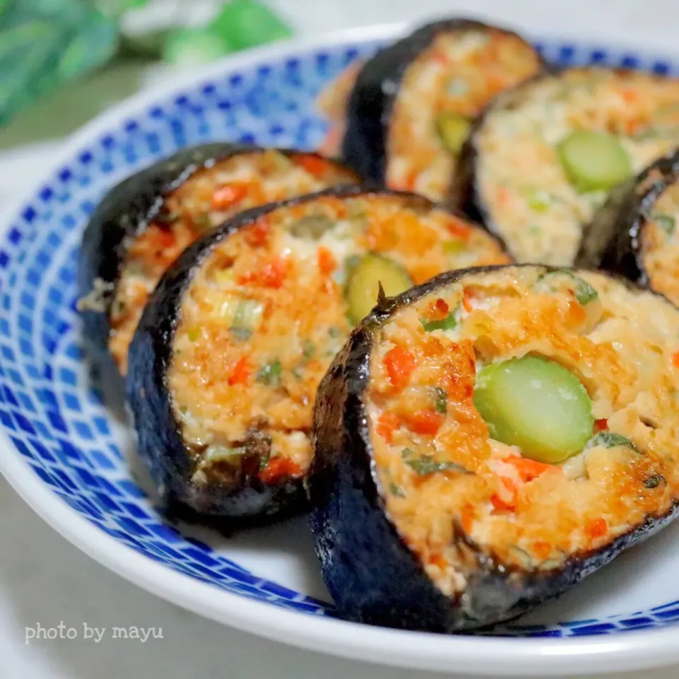 紫蘇味噌チーズつくね海苔巻き|まゆさん