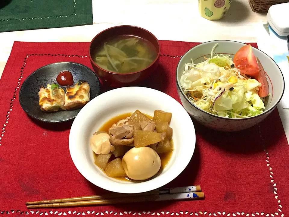 鶏肉大根たまご、アスパラベーコンチーズ巻き|あんどうさん