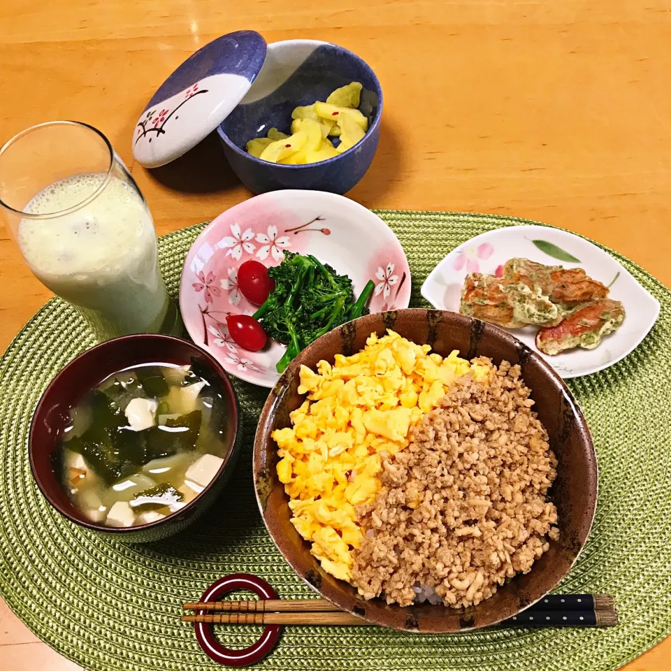 高知市内の妹宅での朝飯|ち〜おんさん