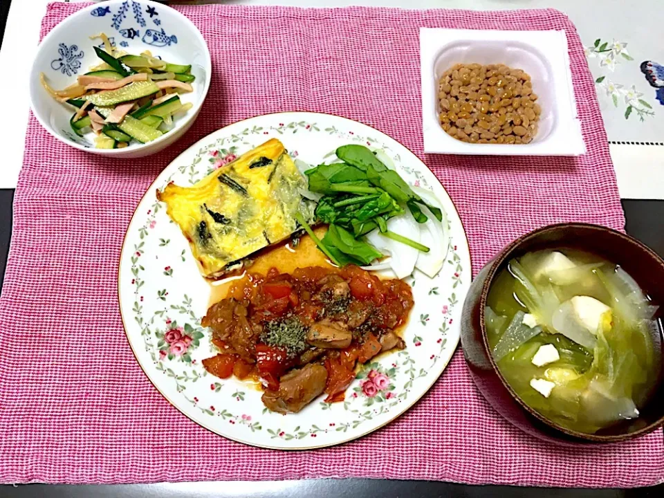 鶏肉のトマトマリネのご飯|みよさん